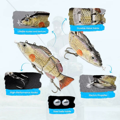 Robotic swimming fishing lure